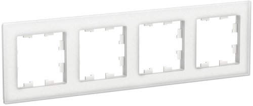 Рамка универсальная Systeme Electric AtlasDesign Nature 4-м. матовое стекло белый картинка